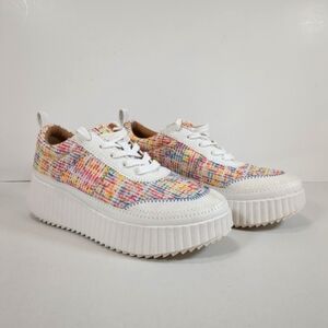 Zodiac Women's Cooper-lace Up Colorful Fabric Platform Sneakers , Size 7.5M